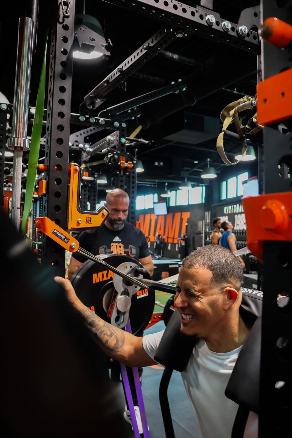 Athlete training with coach at the Miami facility